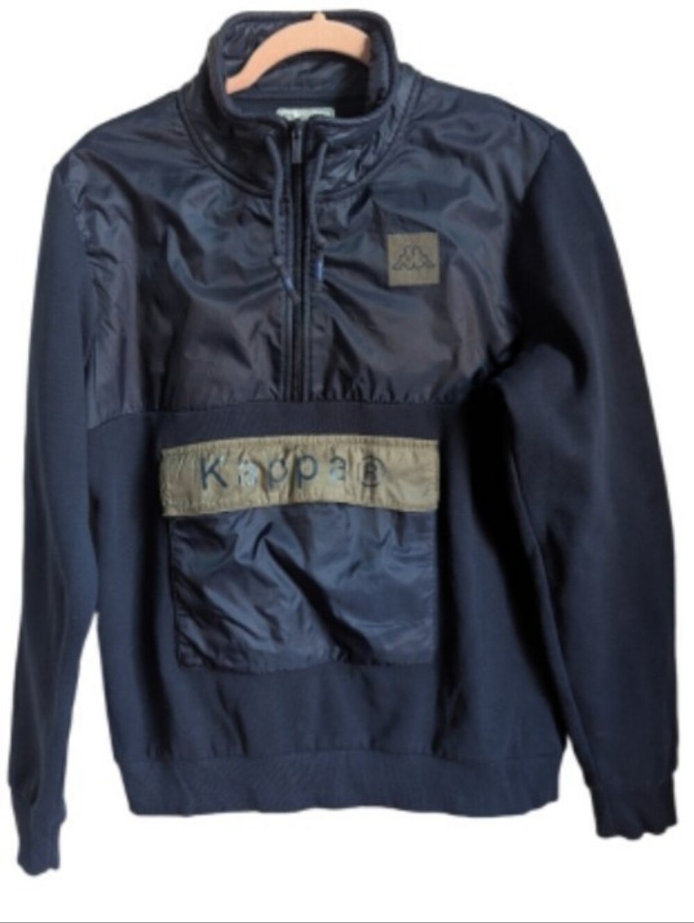 KAPPA Navy Half Zip Streetwear Unisex Cotton Casual Sweatshirt Size Small